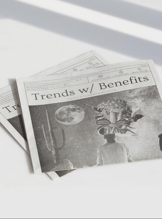 Mud\Wtr Trends w/ Benefits Newspaper On Sale